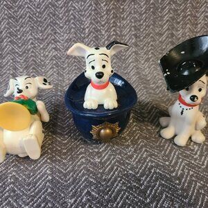 Vintage Disney 101 Dalmatians 1990s McDonald's lot of 3 toys-A
